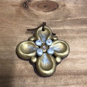 Gold/Silver Clay Pendant.